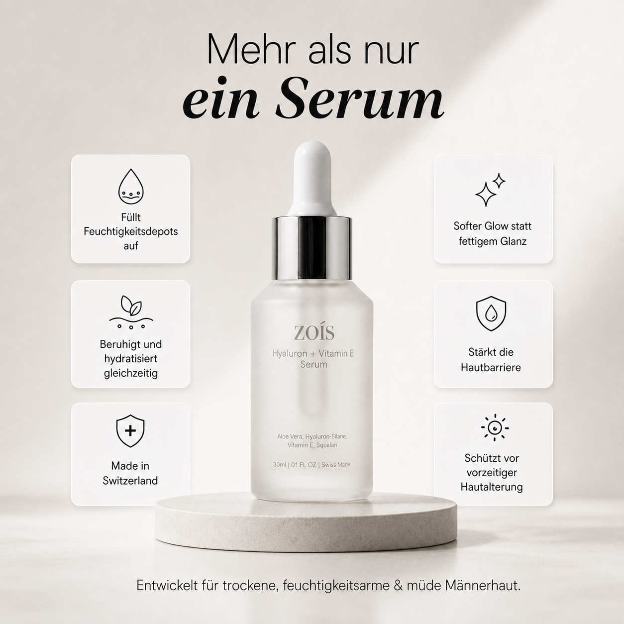 Zois Hyaluron + Vitamin E Serum